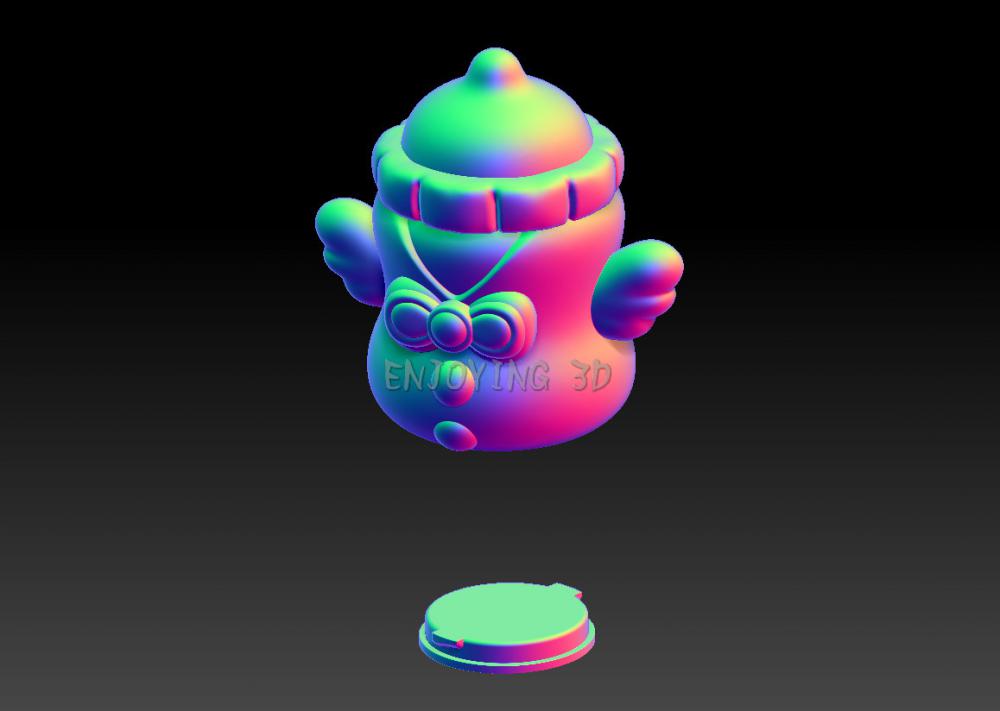 天使奶瓶存錢罐3D打印模型