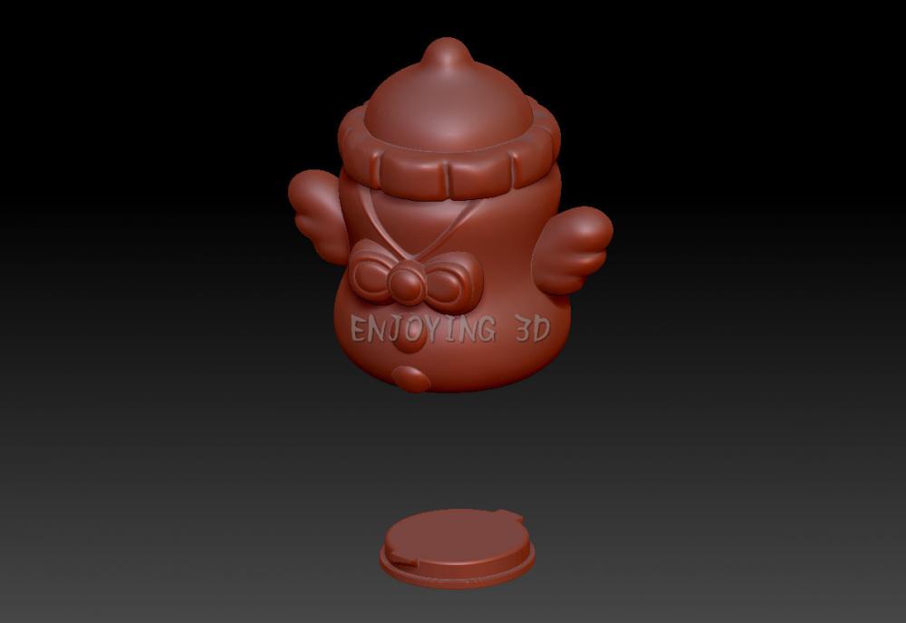 天使奶瓶存錢罐3D打印模型