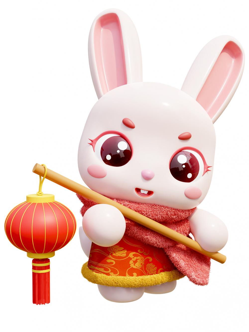 兔年 提燈籠 無帽3D打印模型