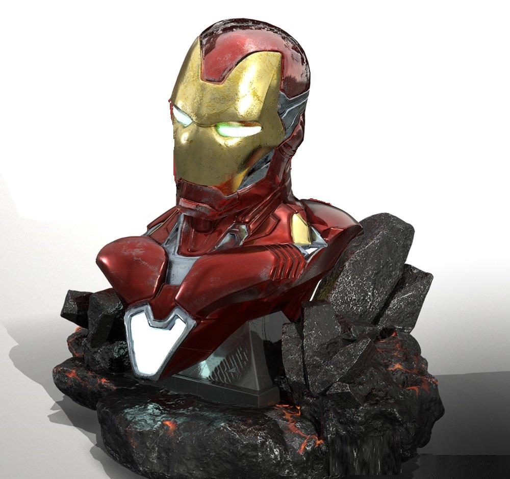 鋼鐵俠 胸像3D打印模型
