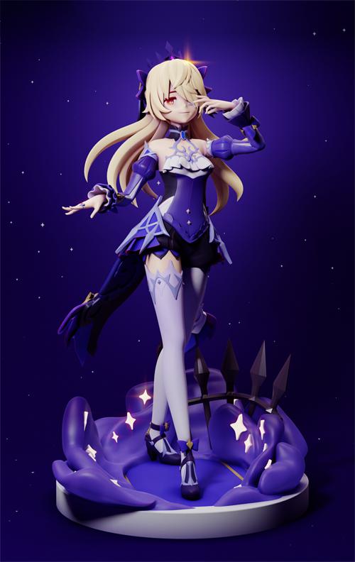 原神 菲謝爾新服裝 拆分3D打印模型