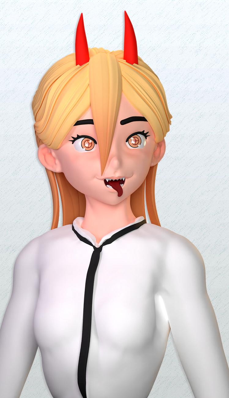 電鋸人 帕瓦 半身3D打印模型