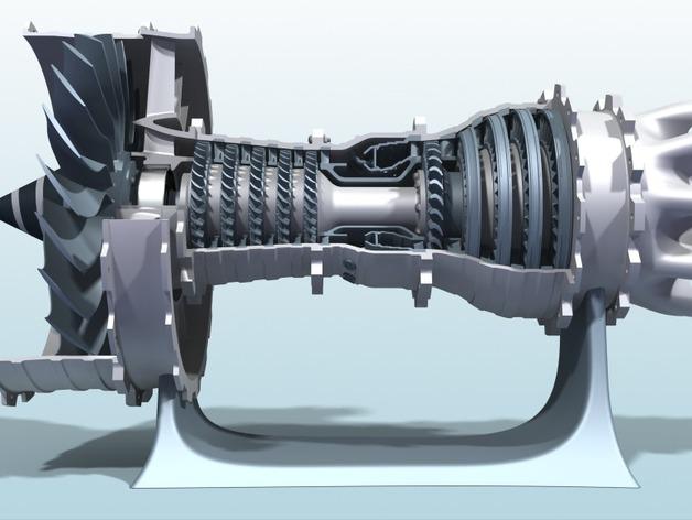 3d噴氣發(fā)動(dòng)機(jī)模型3D打印模型