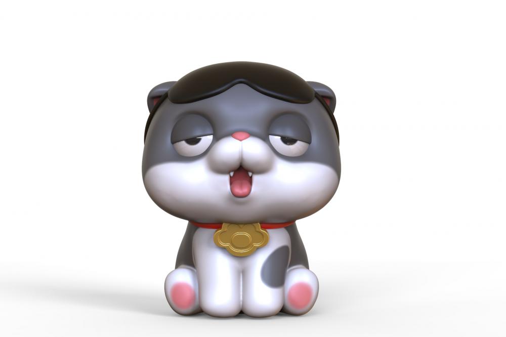 睡不醒貓3D打印模型