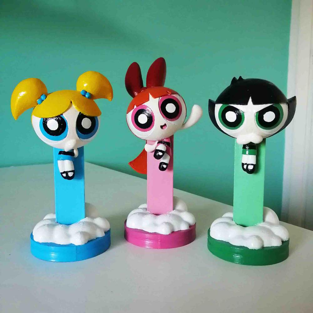 飛天小女警 3種形態(tài)3D打印模型