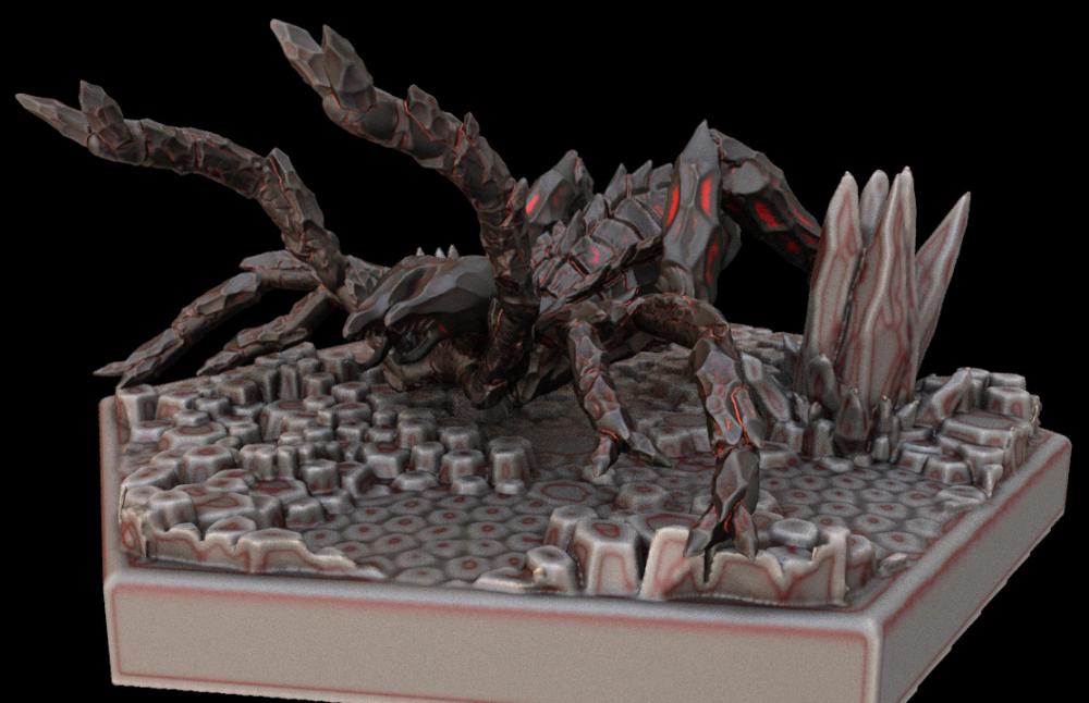 熔巖蜘蛛3D打印模型