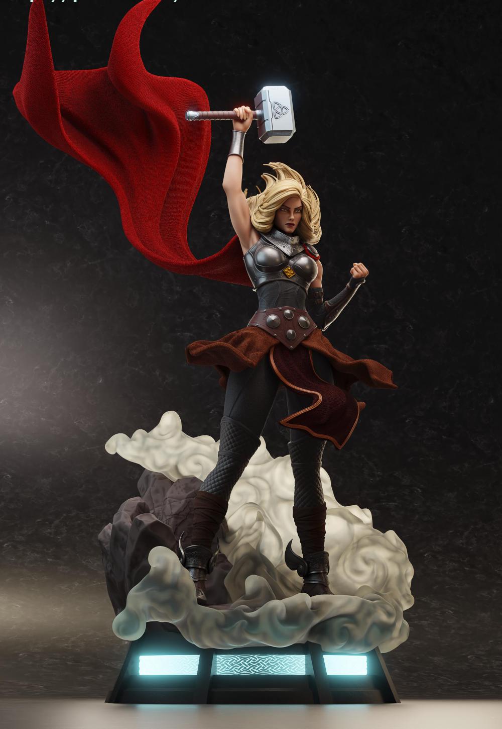 女雷神  （高精雙姿態(tài)）3D打印模型