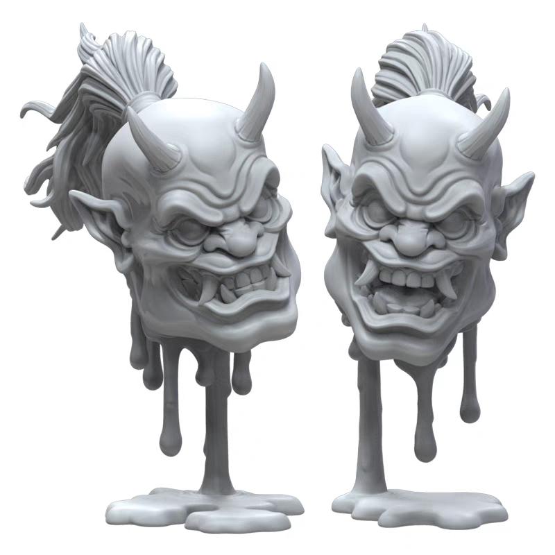 惡鬼頭雕3D打印模型