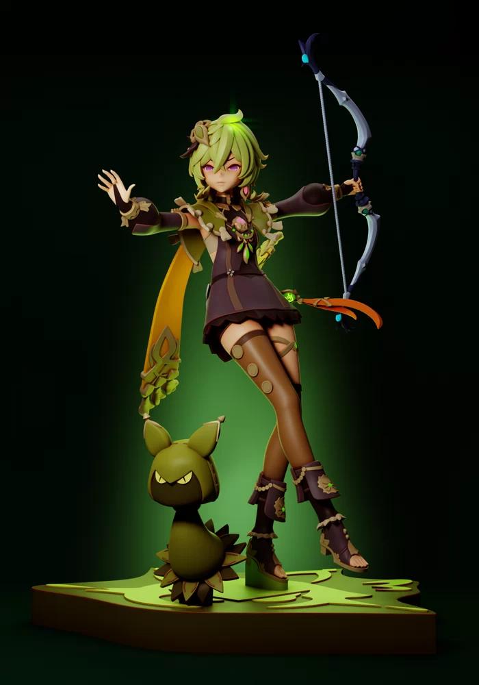 原神 柯萊 拆分3D打印模型