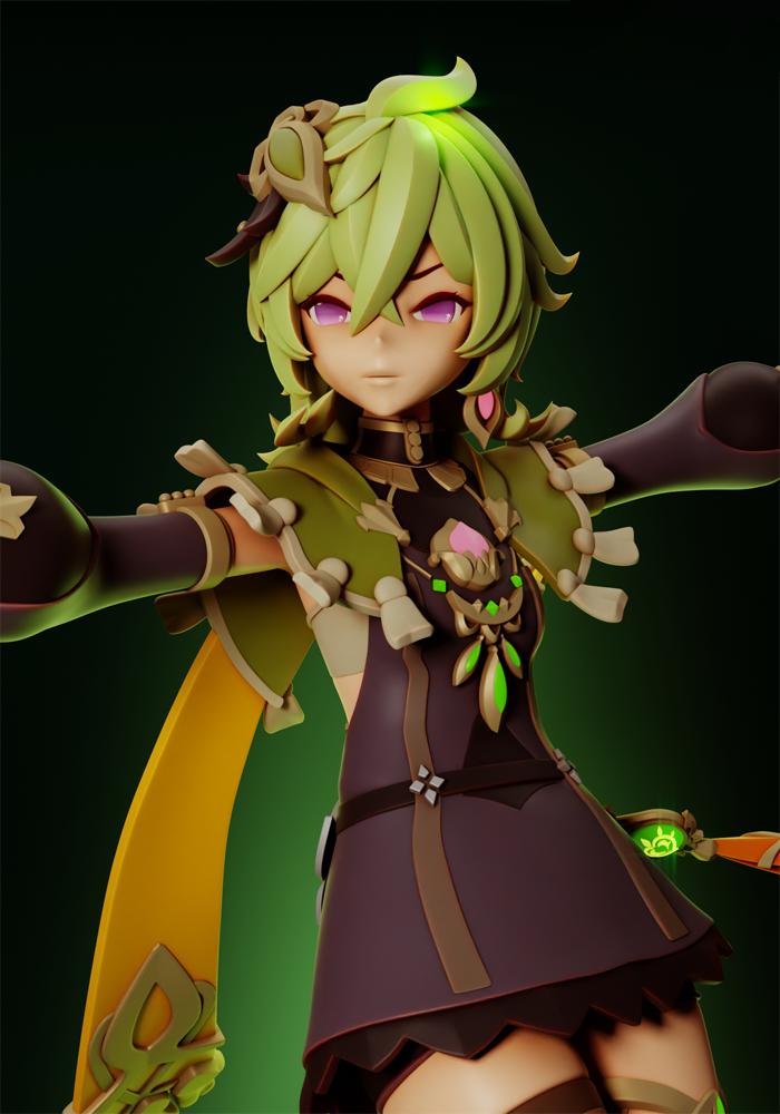 原神 柯萊 拆分3D打印模型