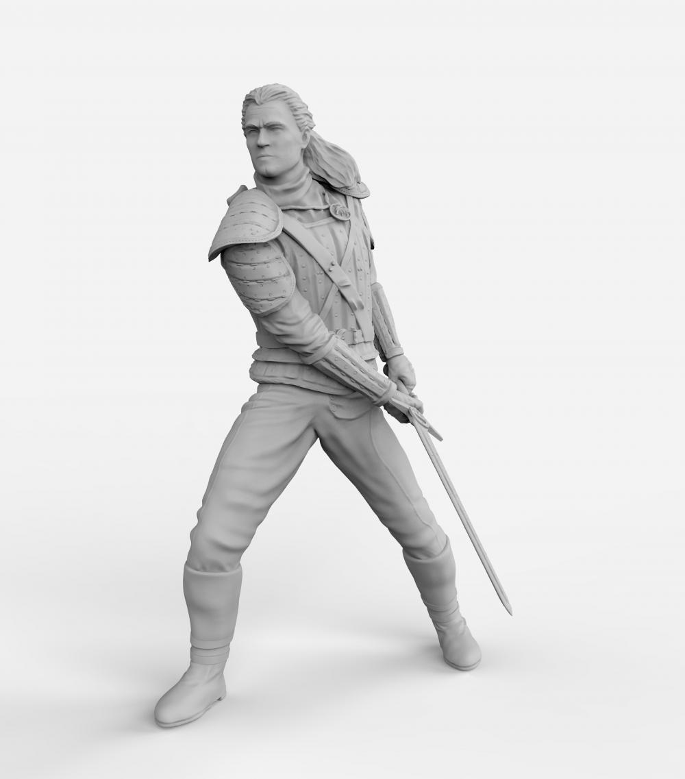 巫師 亨利·卡維爾3D打印模型