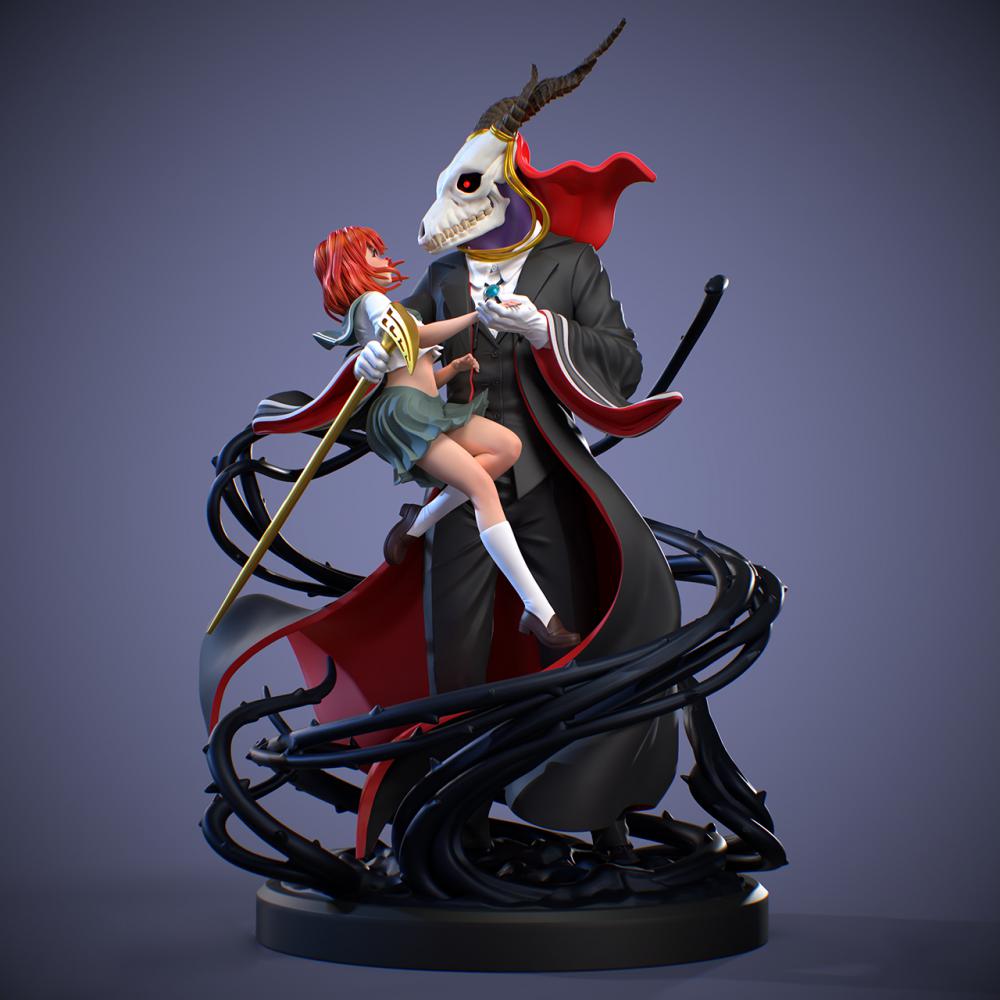 《魔法使的新娘》艾利亞斯與智世3D打印模型