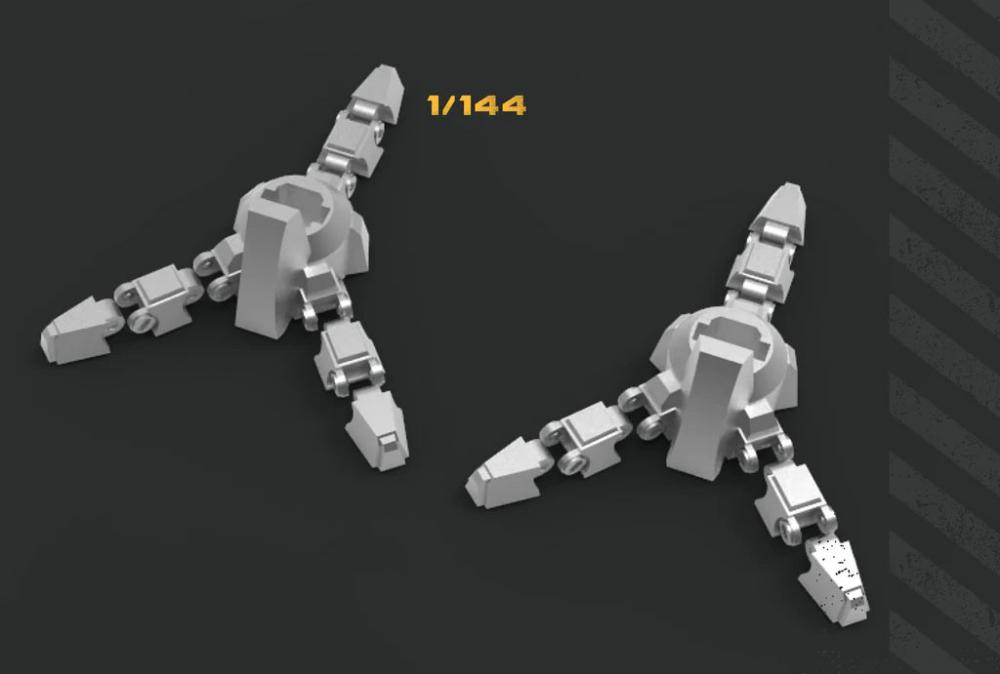 144比例 吉翁水產(chǎn)風(fēng)格 三指機械爪腳3D打印模型