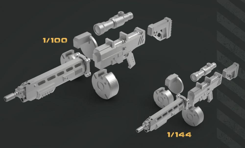 144 100比例 彈鼓機槍3D打印模型