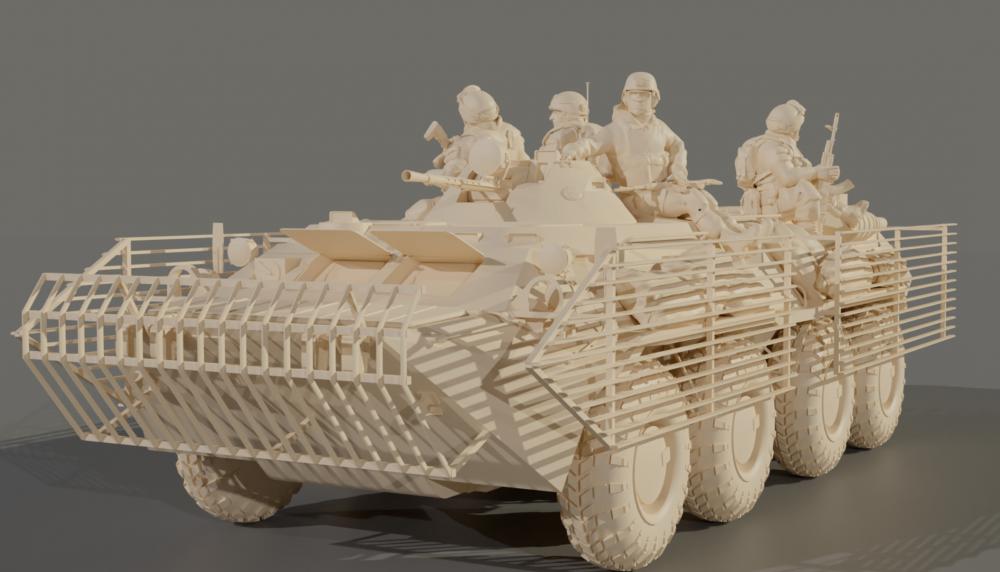 BTR-80裝甲輸送車3D打印模型