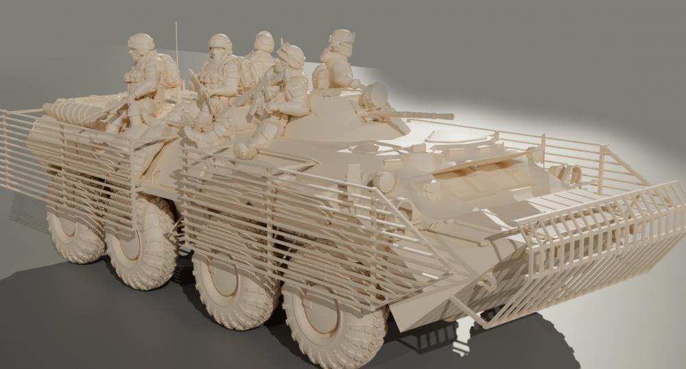 BTR-80裝甲輸送車3D打印模型
