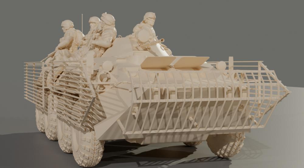 BTR-80裝甲輸送車3D打印模型