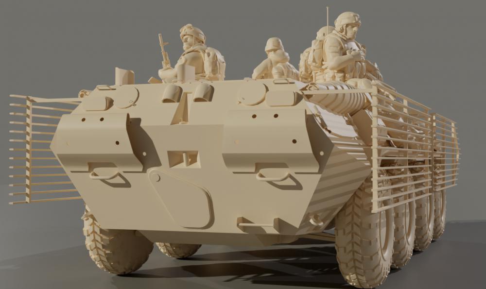 BTR-80裝甲輸送車3D打印模型