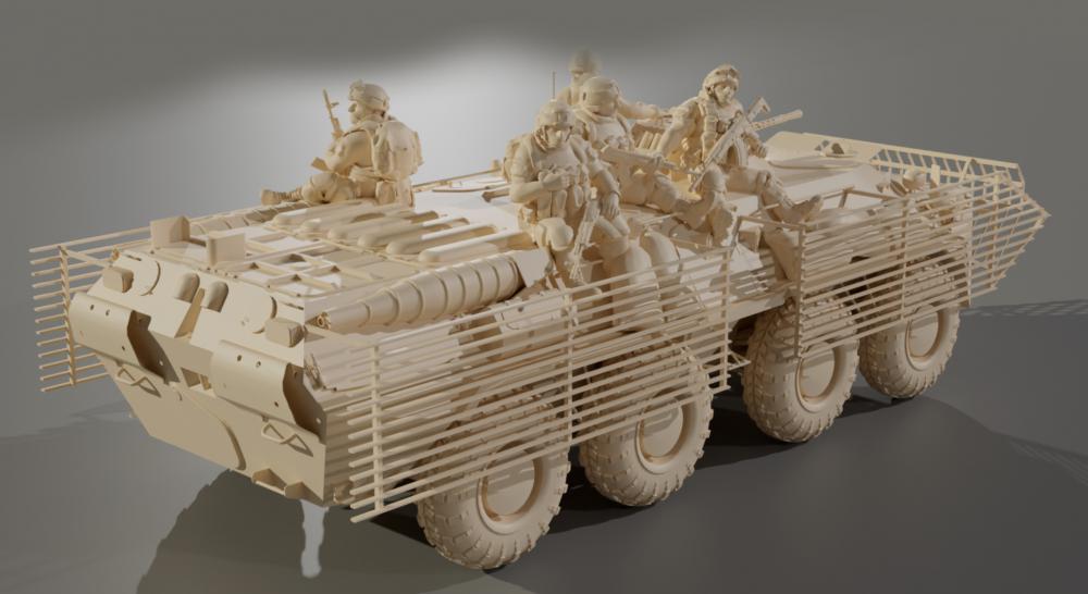 BTR-80裝甲輸送車3D打印模型