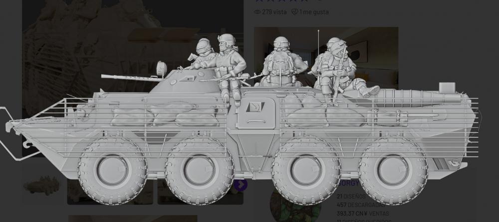 BTR-80裝甲輸送車3D打印模型