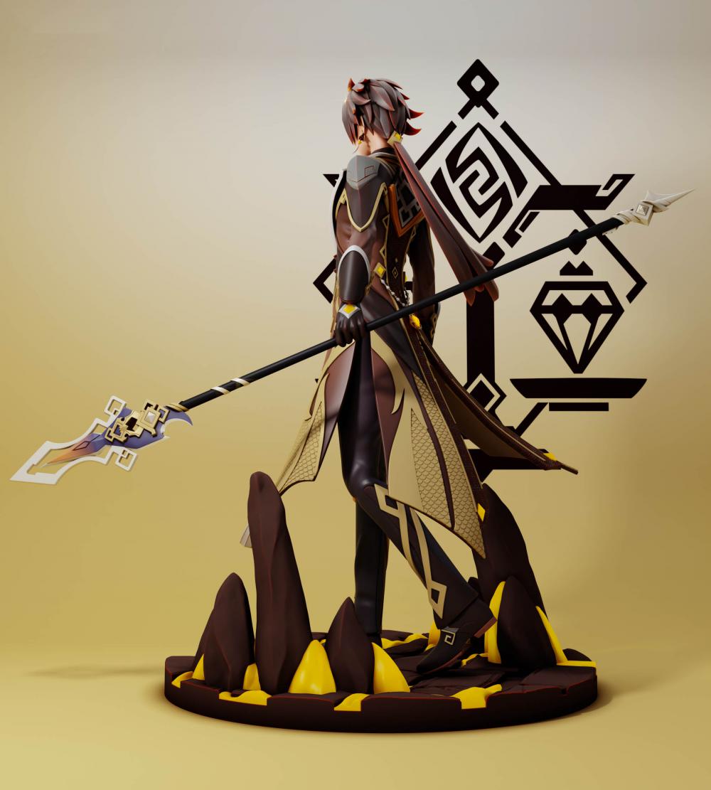 原神 鐘離3D打印模型