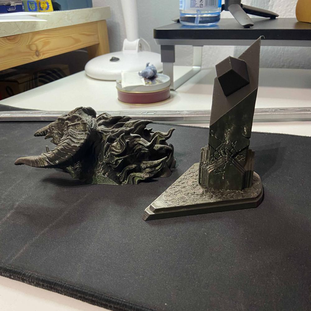 炎魔胸雕 帶底座3D打印模型