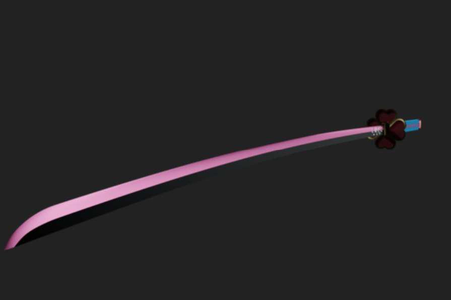 鬼滅之刃 甘露寺蜜璃 日輪刀3D打印模型