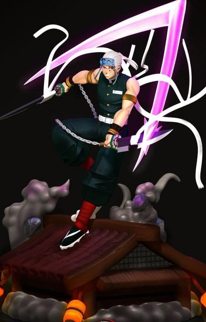 鬼滅之刃 音柱 宇髄天元3D打印模型