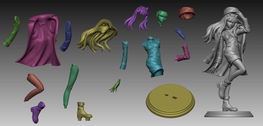 親愛(ài)的弗蘭克斯 02 紅色軍服3D打印模型