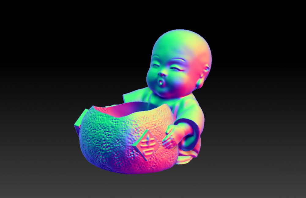 小和尚大吉大利-禪意小花器 (花瓶)3D打印模型