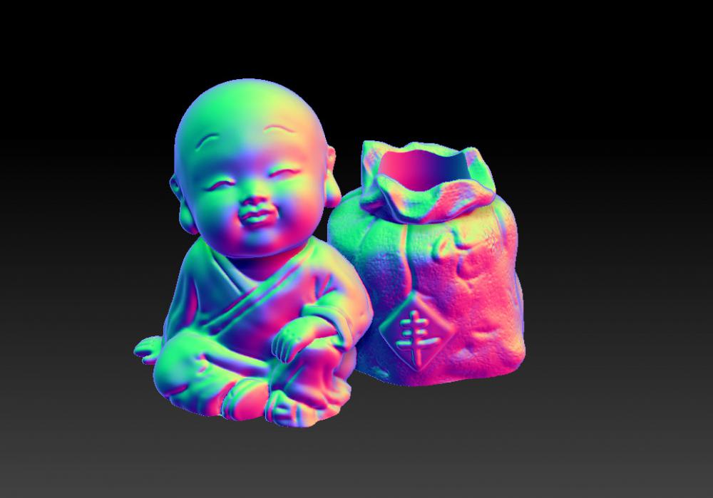 小和尚豐衣足食-禪意小花瓶3D打印模型