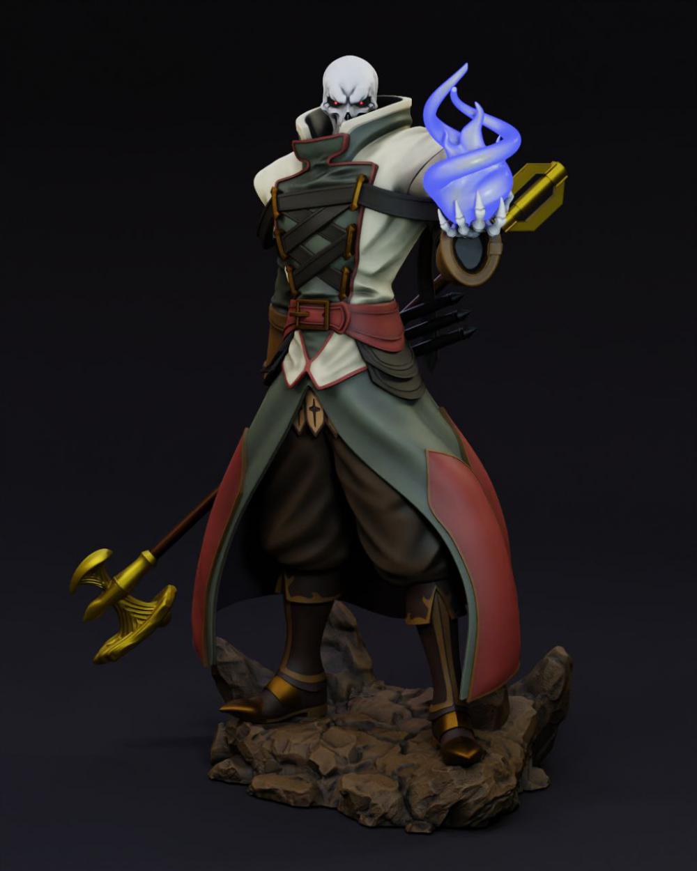 不死者之王 骨王 戰(zhàn)斗服版3D打印模型