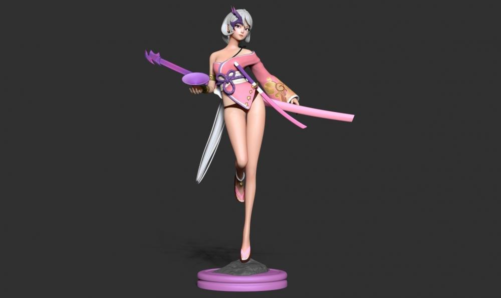 太刀美少女戰(zhàn)士巴克3D打印模型