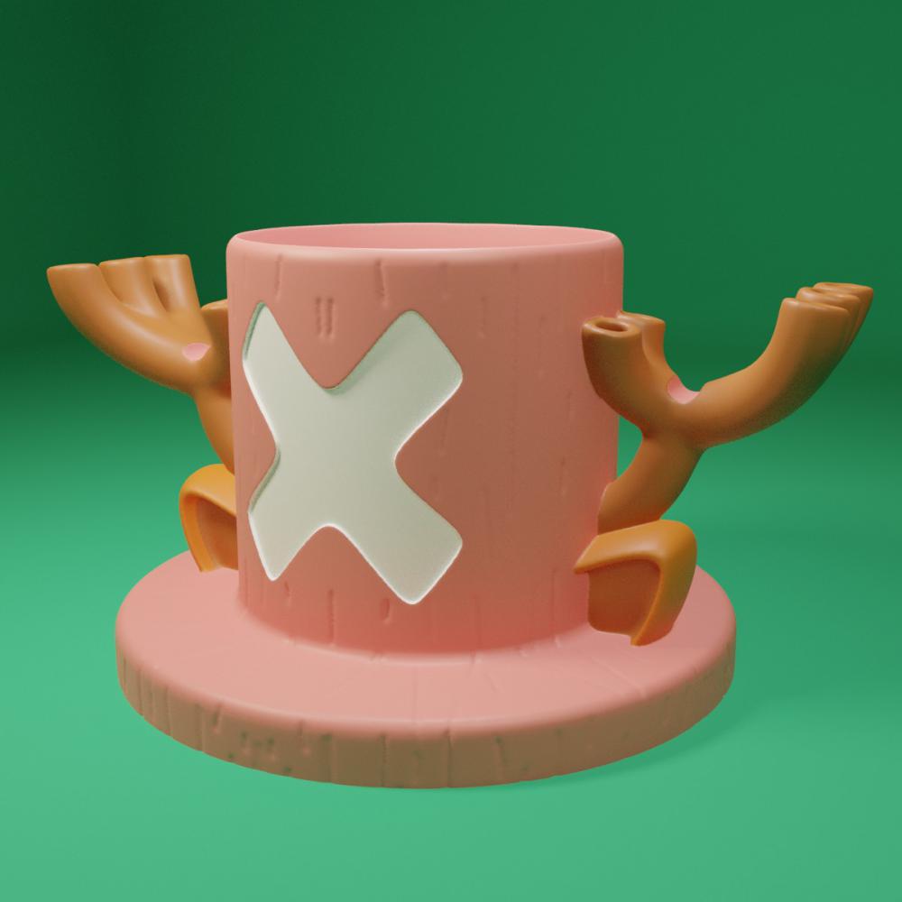 海賊王 喬巴帽子 收納筆筒3D打印模型