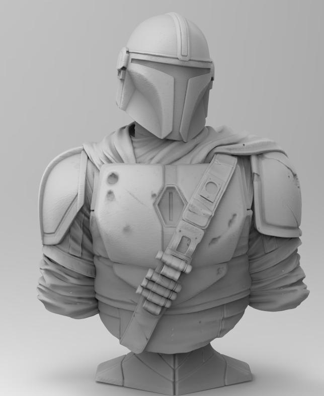 曼達(dá)洛人 曼哥 胸像3D打印模型