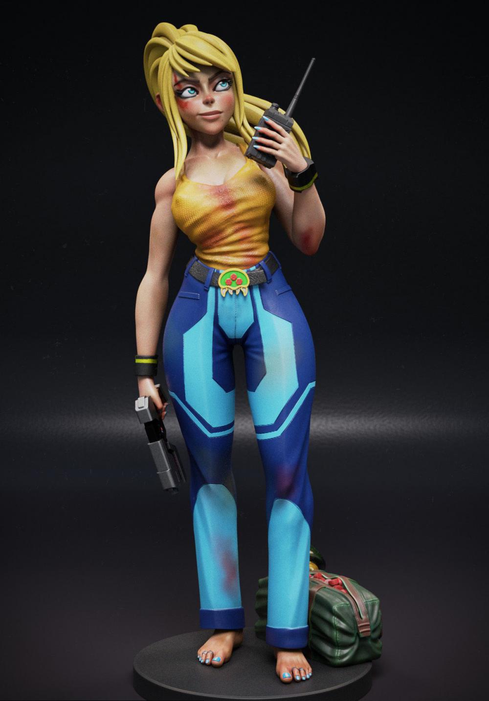 銀河戰(zhàn)士 薩姆斯·阿蘭 戰(zhàn)后3D打印模型