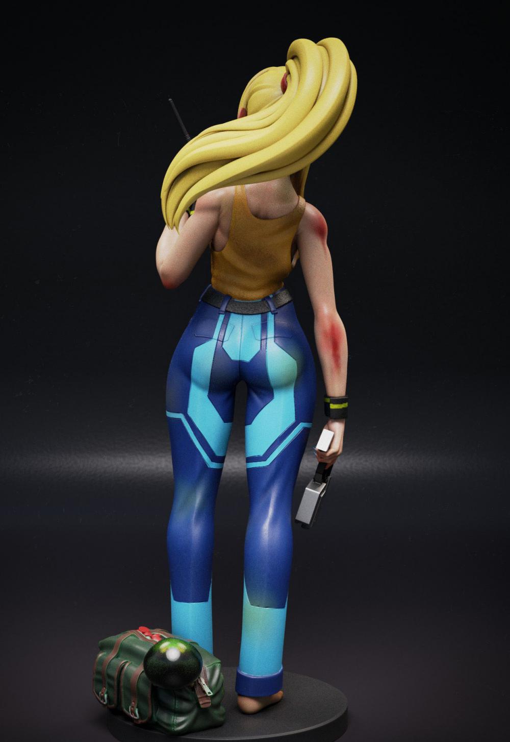 銀河戰(zhàn)士 薩姆斯·阿蘭 戰(zhàn)后3D打印模型