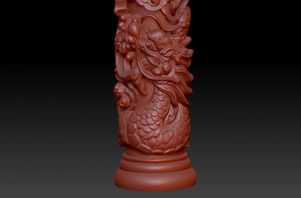 盤龍柱13D打印模型