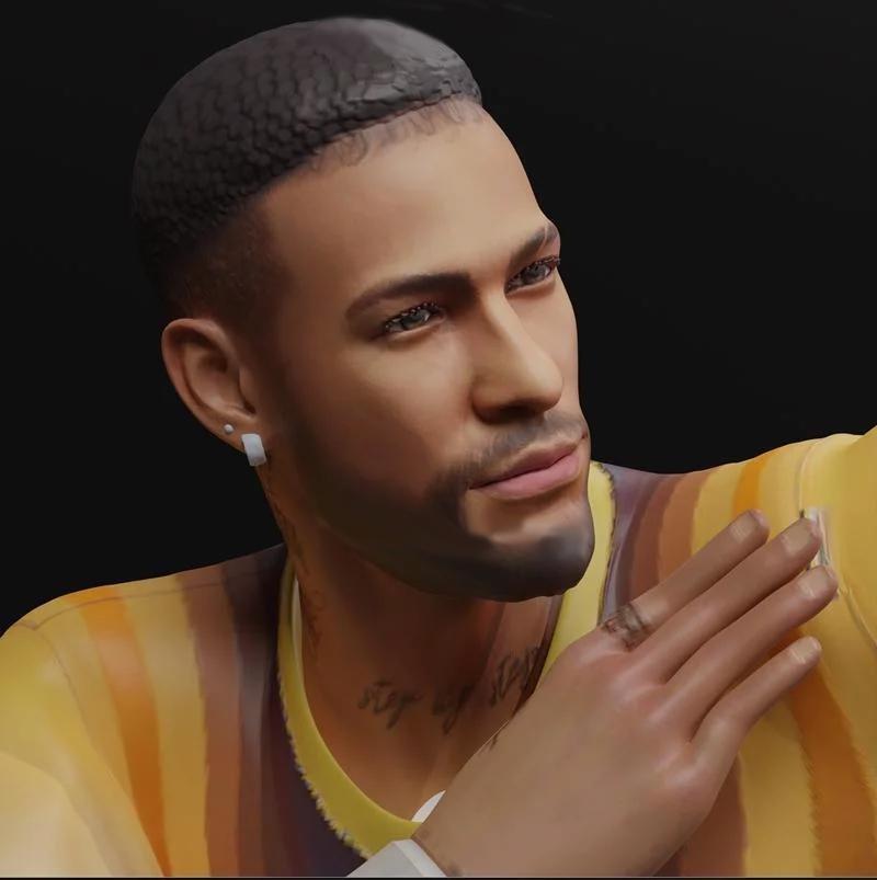 巴西足球球星 內(nèi)馬爾3D打印模型