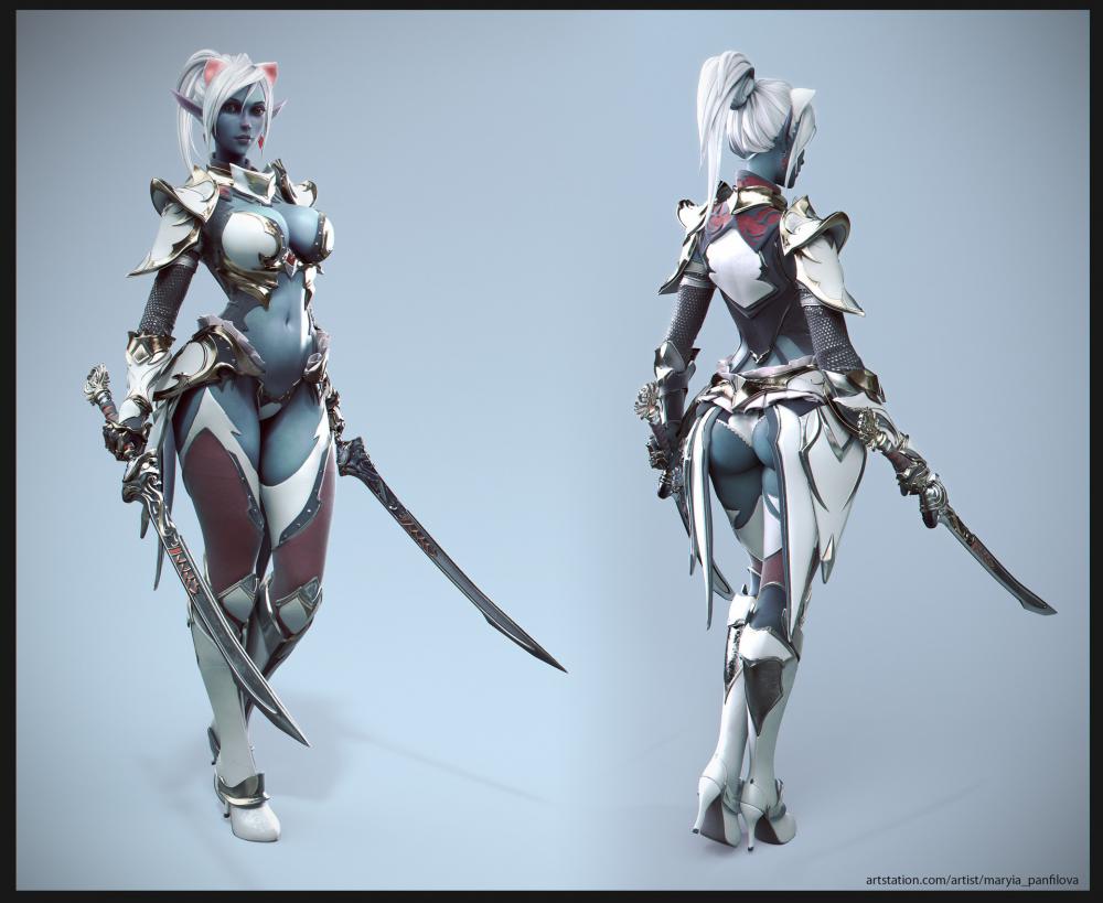 暗黑精靈瑪麗3D打印模型