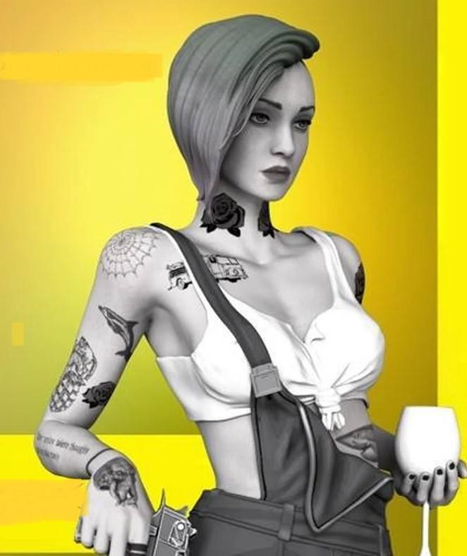 朱迪·阿爾瓦雷茲  賽博朋克20773D打印模型