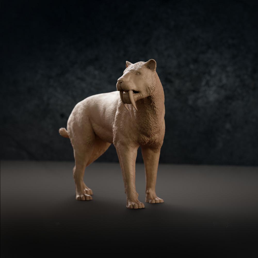 劍齒虎3D打印模型