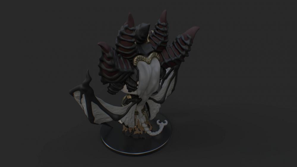 暗黑4 莉莉絲 Q版3D打印模型