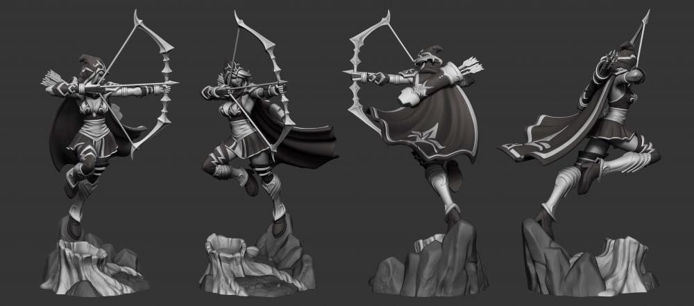 英雄聯(lián)盟 艾希 寒冰射手3D打印模型