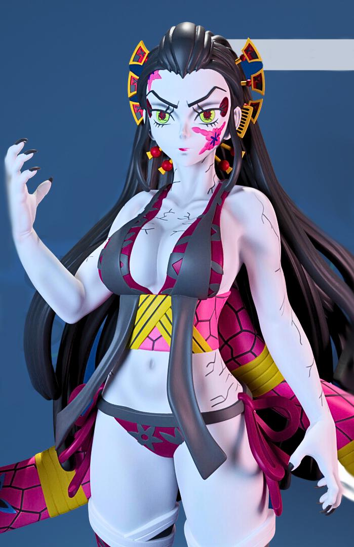 鬼滅之刃 墮姬 站版3D打印模型