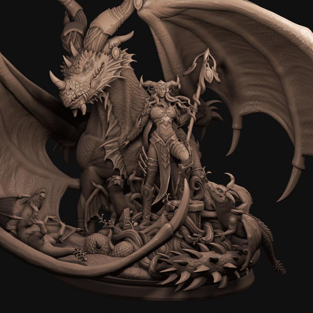 紅龍女王3D打印模型