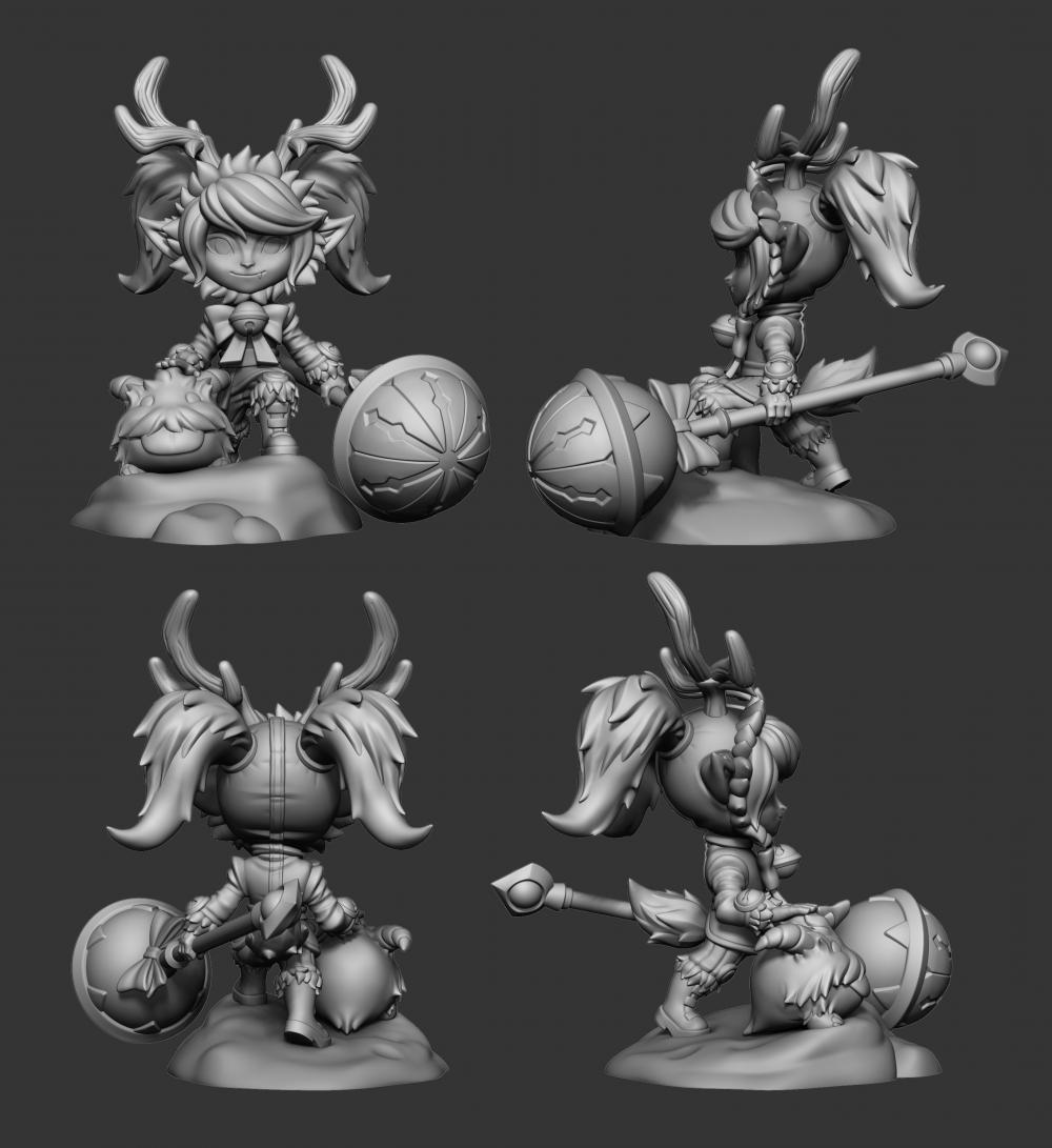 冰雪節(jié) 波比 英雄聯(lián)盟3D打印模型