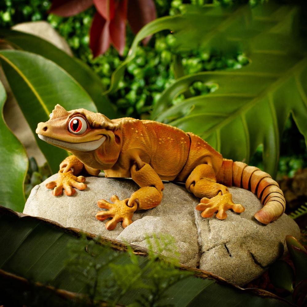 睫角守宮 可動3D打印模型