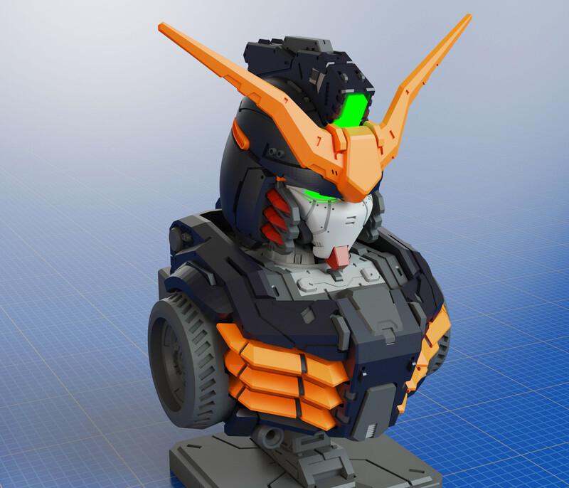 高達(dá) 1:35 地獄死神Deathscythe 胸像 