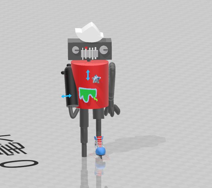 垃圾機器人3D打印模型